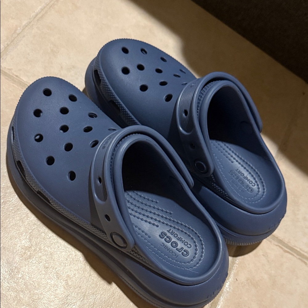 CROCS Blue Sandals with Signature Comfort